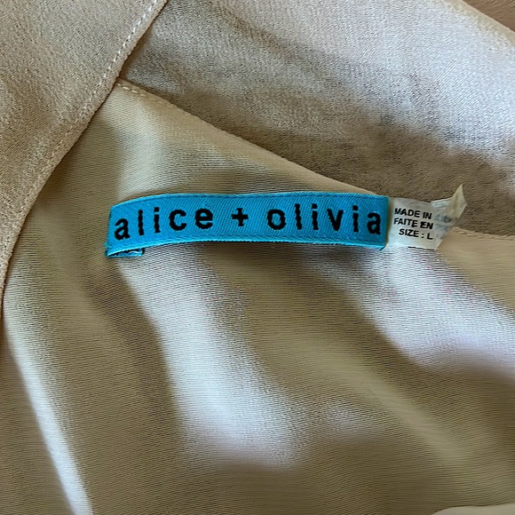 Alice + Olivia NWT Sexy Sequined Nude Sleeveless Tank Top Shirt **Size L** 🔥🔥 - Picture 5 of 6